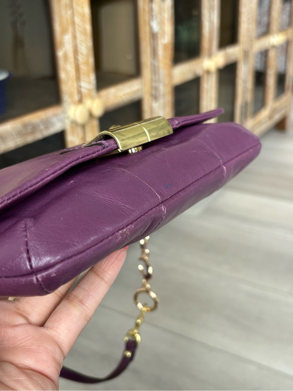 💜🎲Y2k COACH Kristin Large Wristlet Mini Bag🎲💜 - Picture 7 of 9